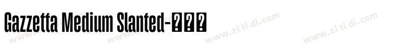 Gazzetta Medium Slanted字体转换